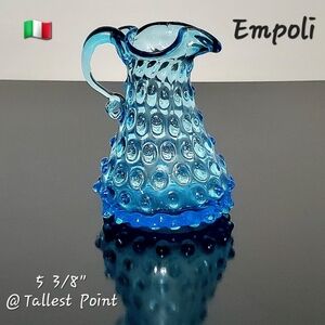 MCM Empoli Aqua Blue 5 3/8" Art Glass Vase